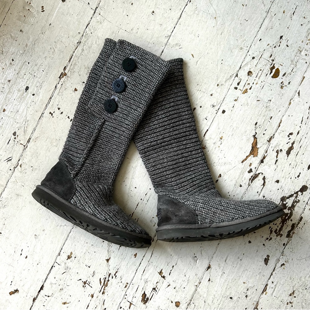 Ugg Grey Sweater Boots
